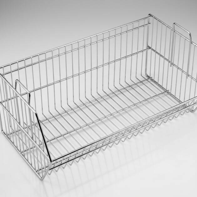 cesta apilable para comercio y ferreteria