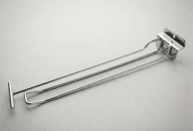 Gancho doble escáner lama Ref. 11250 acero zincado porta precios Talleres Galser