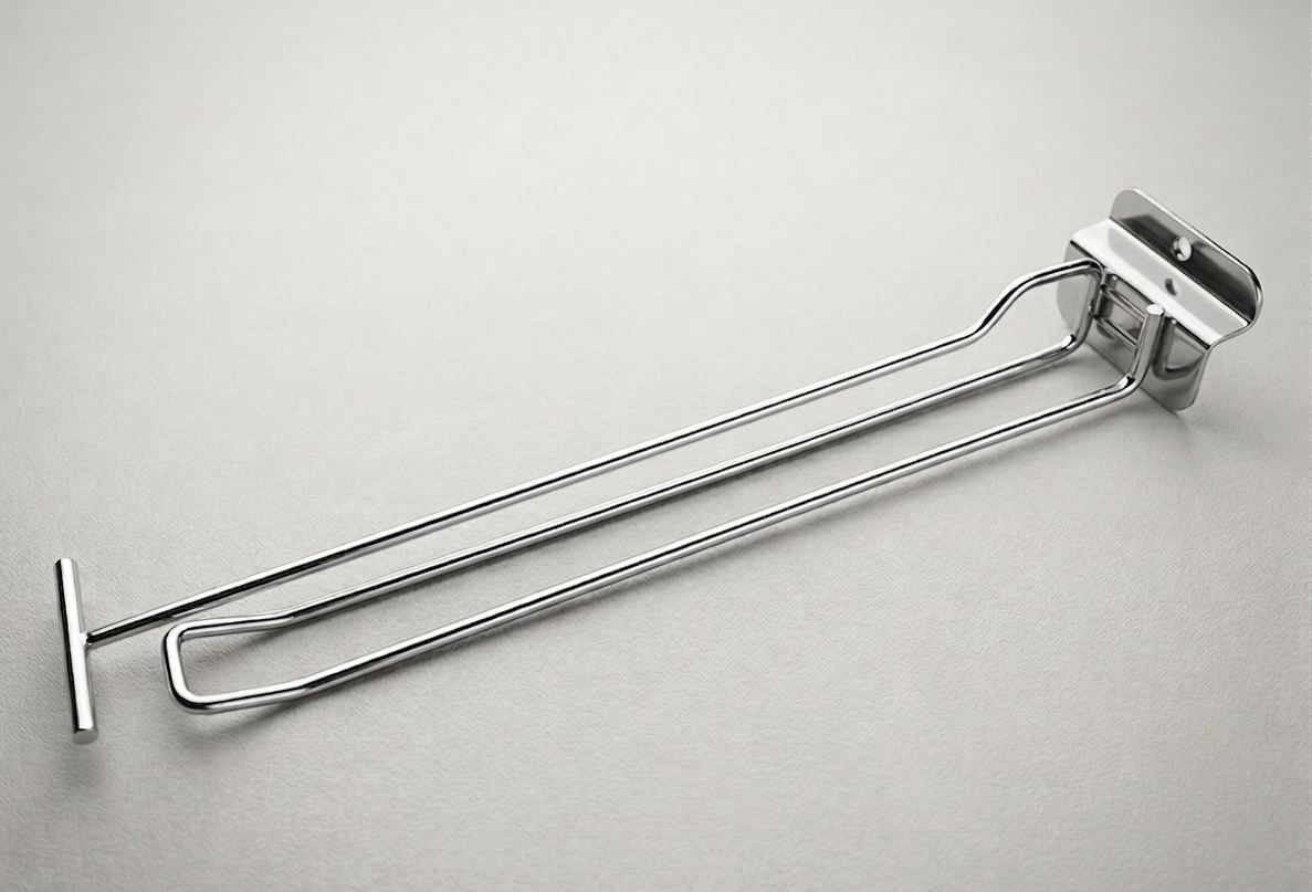 Gancho doble escáner lama Ref. 11250 acero zincado porta precios Talleres Galser