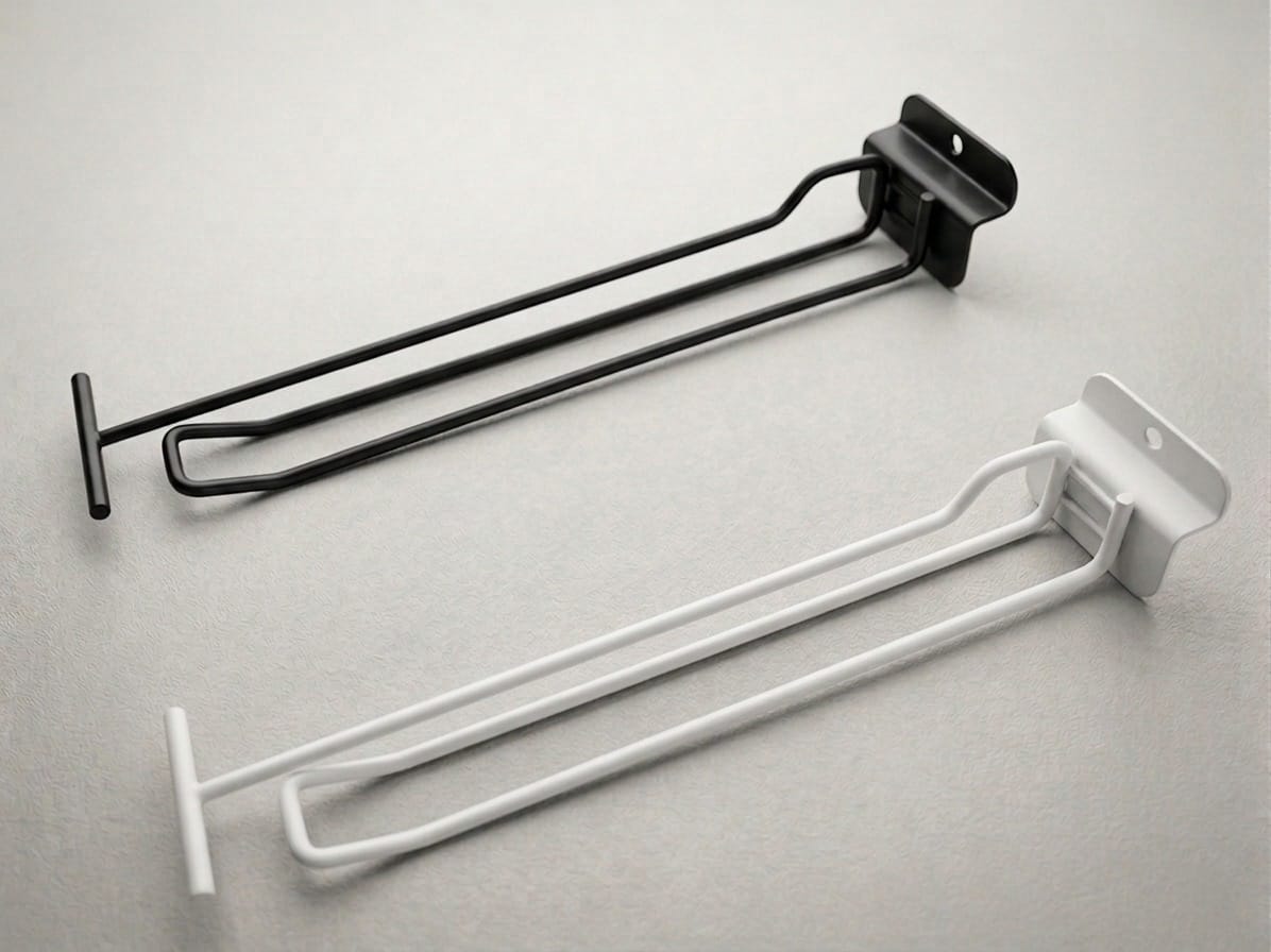 Gancho doble escáner lama Ref. 11250 acero zincado porta precios Talleres Galser