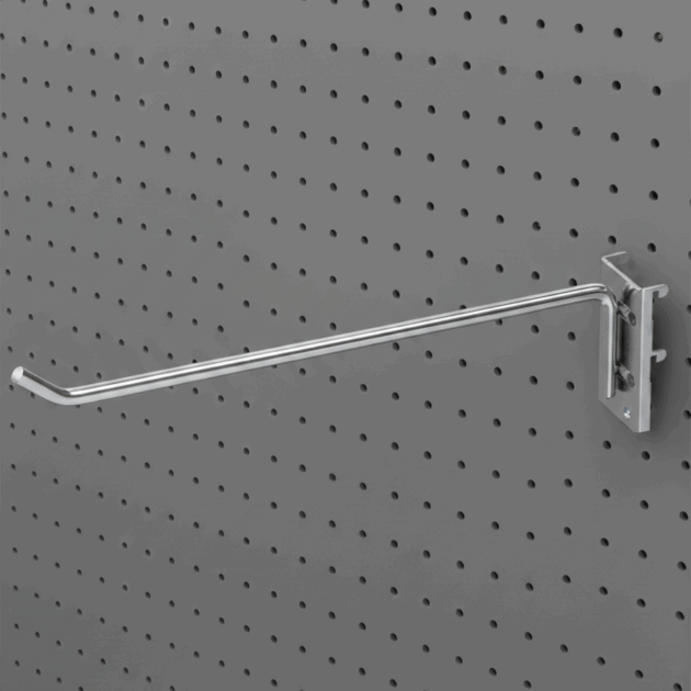 Ref.11471 Gancho Simple Chapa Panel Perforado | Varilla de 4 mm y 6 mm