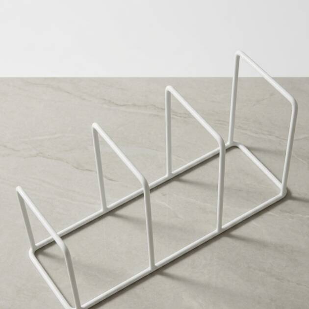expositor para sabanas de sobremesa en blanco con tres packs